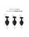 sexy My Silicone Heart Plug - Noir